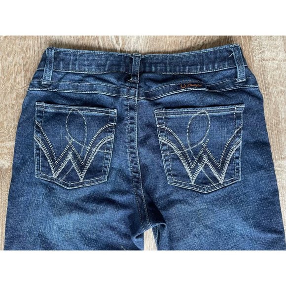 Wrangler Women's Jeans Dark Blue Size 5/6x30 Short Q-Baby - Only Worn Once - Picture 5 of 8